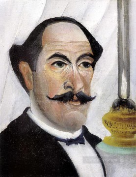 アンリ・ルソー Painting - ランプを持つ芸術家の自画像 アンリ・ルソー ポスト印象派 素朴な原始主義